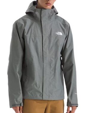 The North Face Men's Gray Hooded Rain Jacket